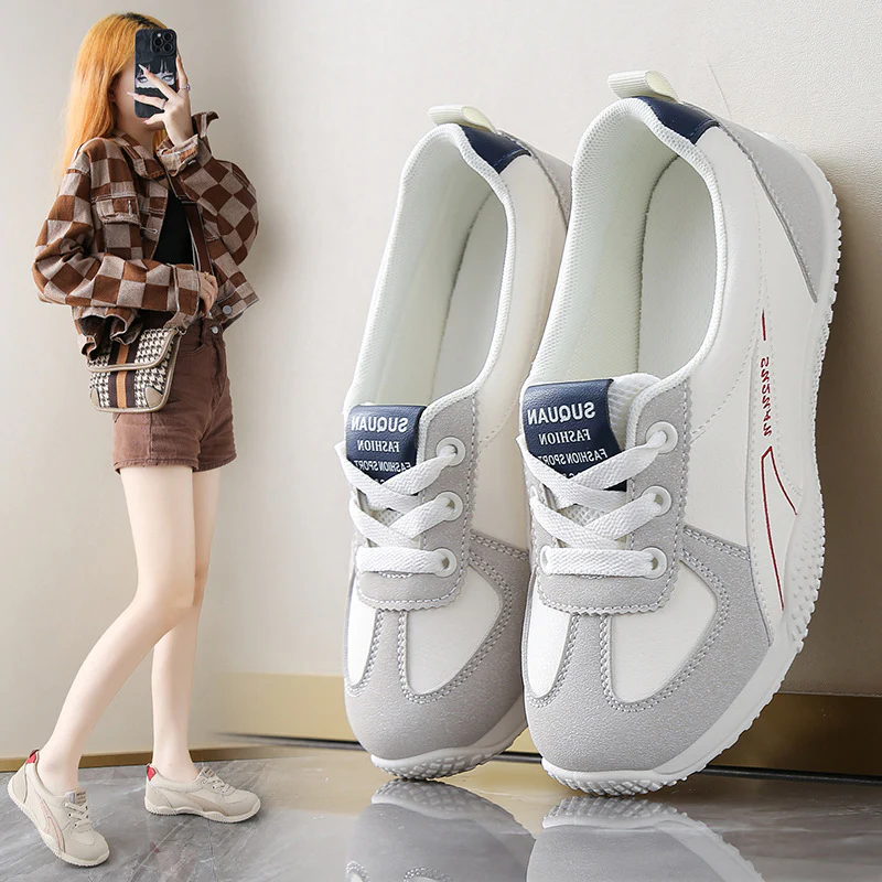 Damen sportliche Sneakers mit atmungsaktiver Mesh-Oberfläche und flexiblem Sohlenprofil Heidi Mode