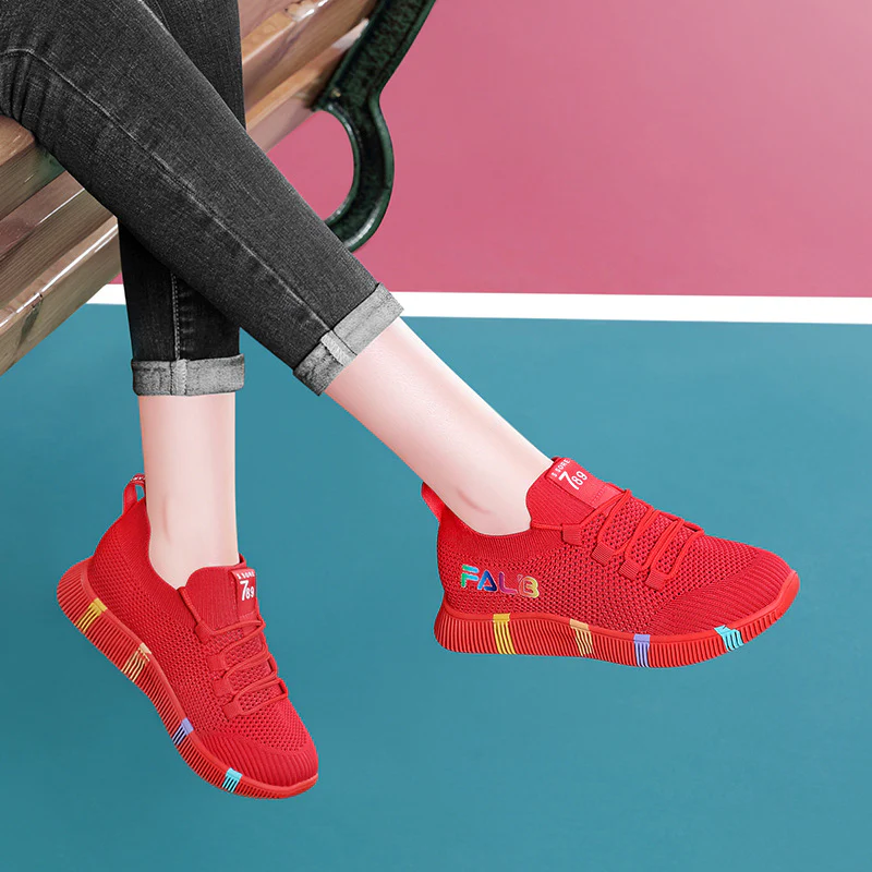 Damen Sportliche Sneakers mit atmungsaktiver Mesh-Oberfläche und flexibler Sohle Heidi Mode - Image 4