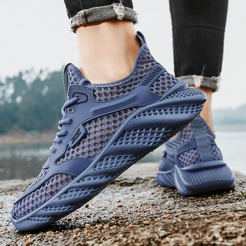 Damen Sportliche Sneakers mit atmungsaktiver Mesh-Oberfläche und rutschfester Sohle Heidi Mode