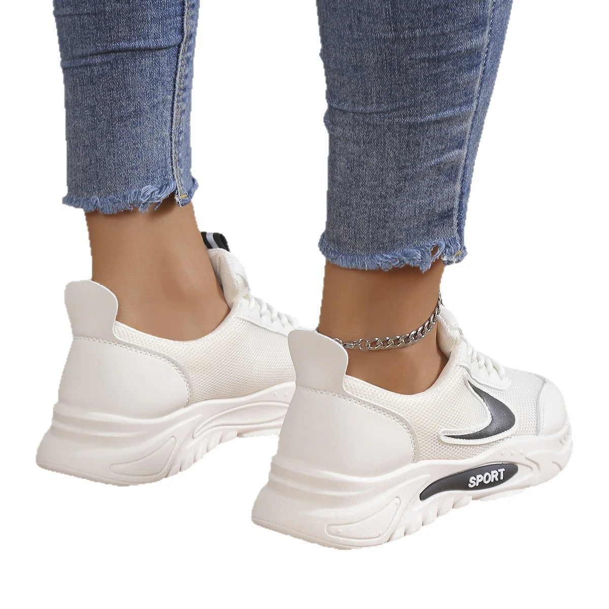 Damen Sportliche Sneakers mit atmungsaktiver Mesh-Oberfläche und stabiler Laufsohle Heidi Mode - Image 5