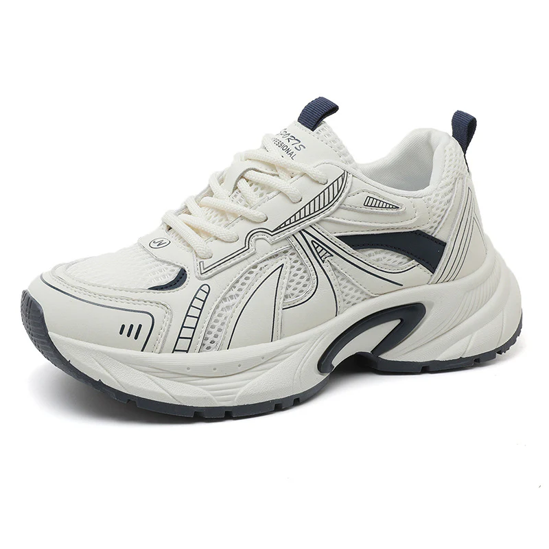 Damen Sportliche Sneakers mit atmungsaktiver Mesh-Oberfläche und stoßdämpfender Laufsohle Heidi Mode