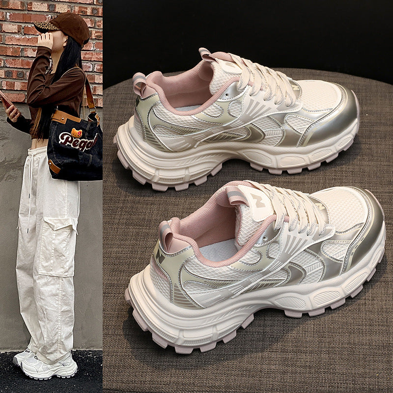 Damen Sportliche Sneakers mit atmungsaktiver Mesh-Oberfläche und stoßdämpfender Sohle Heidi Mode