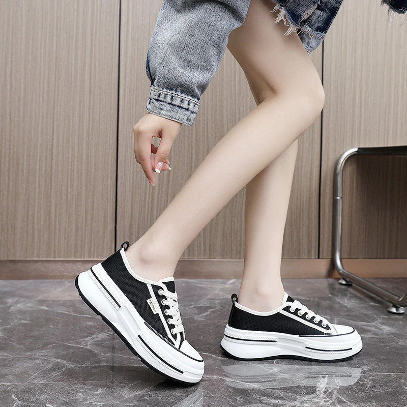 Damen Sportliche Sneakers mit atmungsaktiver Mesh-Oberfläche und trendigem Design Heidi Mode - Image 3