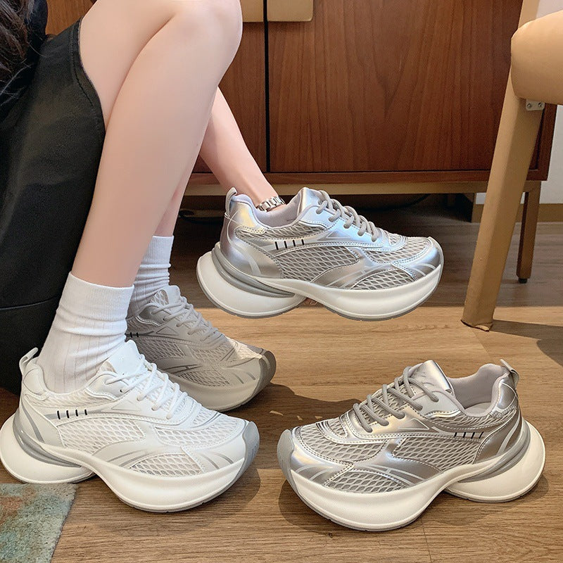 Damen Sportliche Sneakers mit atmungsaktiver Mesh-Struktur und stoßdämpfender Sohle Heidi Mode - Image 3
