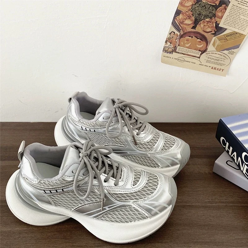 Damen Sportliche Sneakers mit atmungsaktiver Mesh-Struktur und stoßdämpfender Sohle Heidi Mode - Image 6