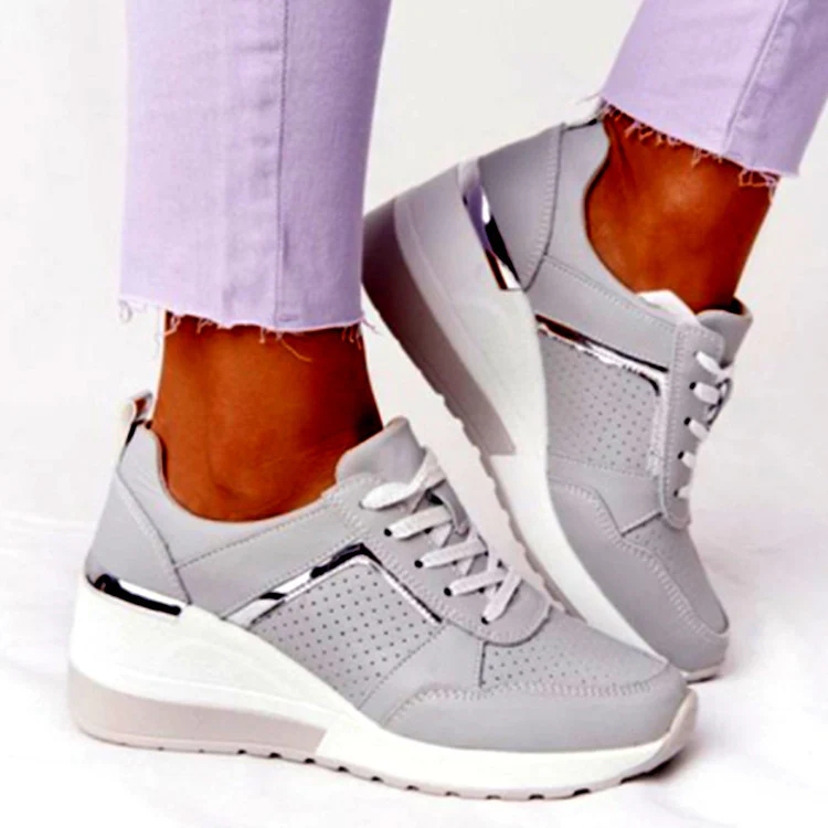 Damen Sportliche Sneakers mit atmungsaktiver Netzoberfläche und modischen Akzenten Heidi Mode - Image 2