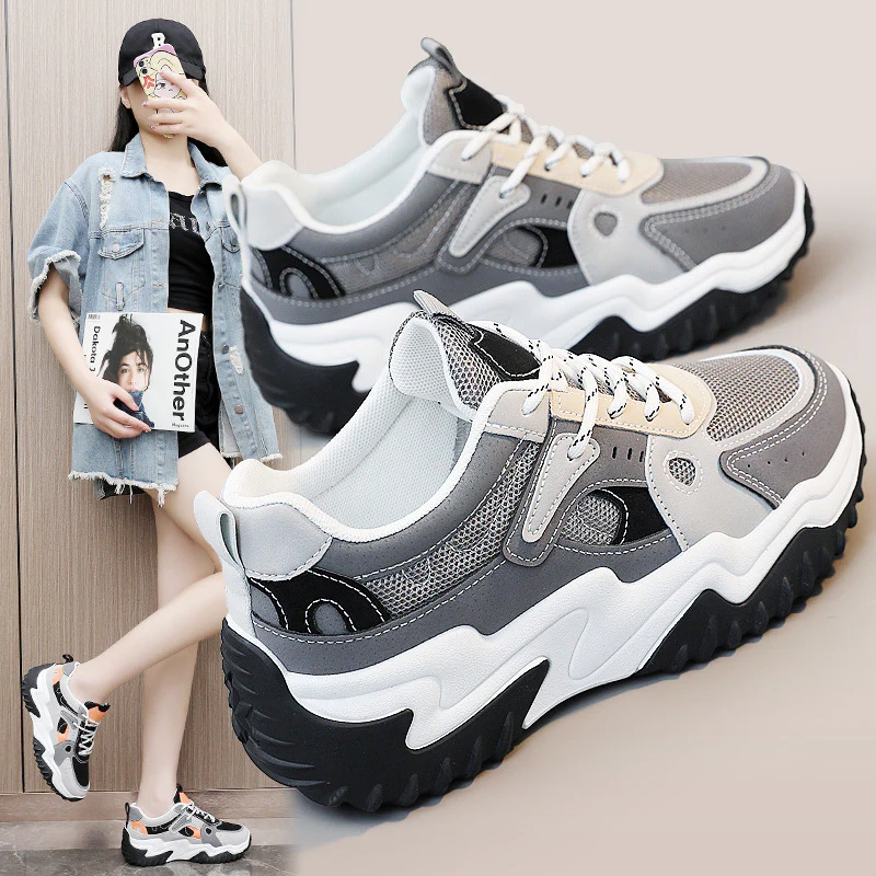 Damen Sportliche Sneakers mit atmungsaktiver Netzstruktur und griffiger Sohle Heidi Mode