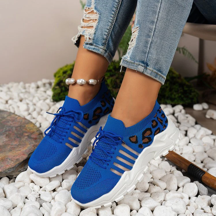 Damen Sportliche Sneakers mit atmungsaktiver Netzstruktur und modischem Leopardenmotiv Heidi Mode - Image 11