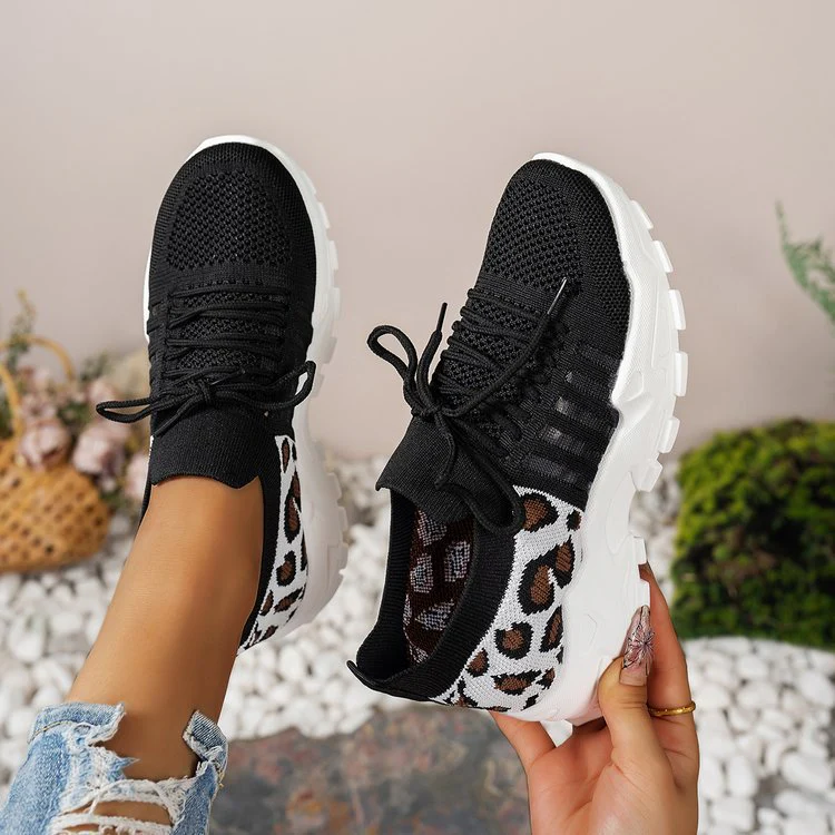Damen Sportliche Sneakers mit atmungsaktiver Netzstruktur und modischem Leopardenmotiv Heidi Mode - Image 8