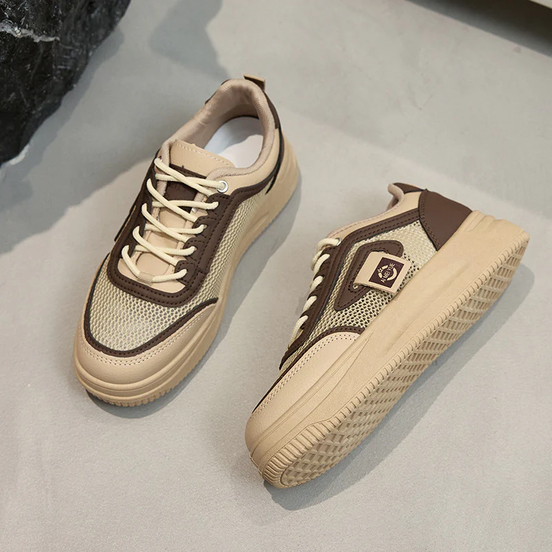 Damen Sportliche Sneakers mit atmungsaktiver Netzstruktur und robustem Sohlendesign Heidi Mode