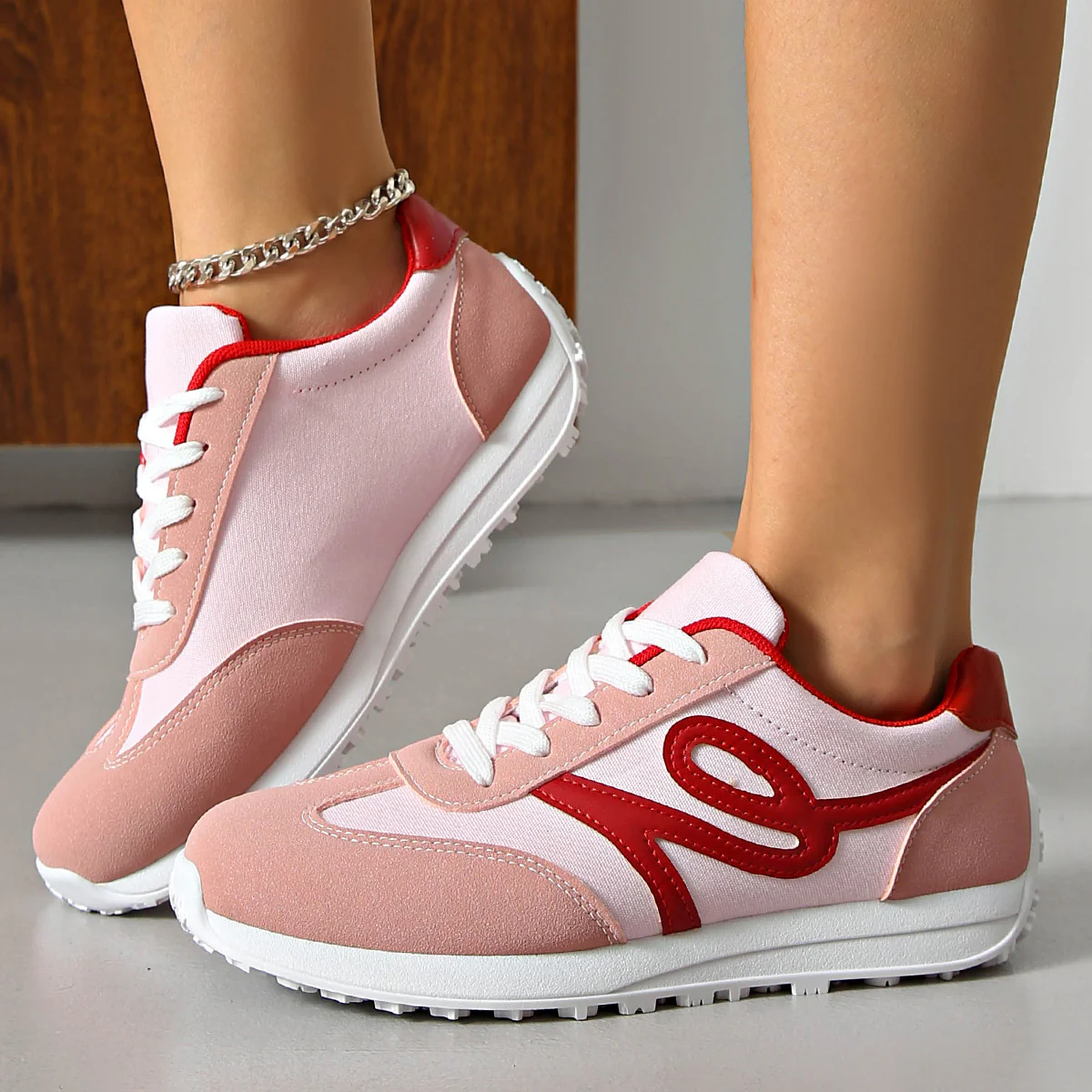 Damen Sportliche Sneakers mit atmungsaktiver Oberflächenstruktur und bequemer Dämpfung Heidi Mode - Image 3