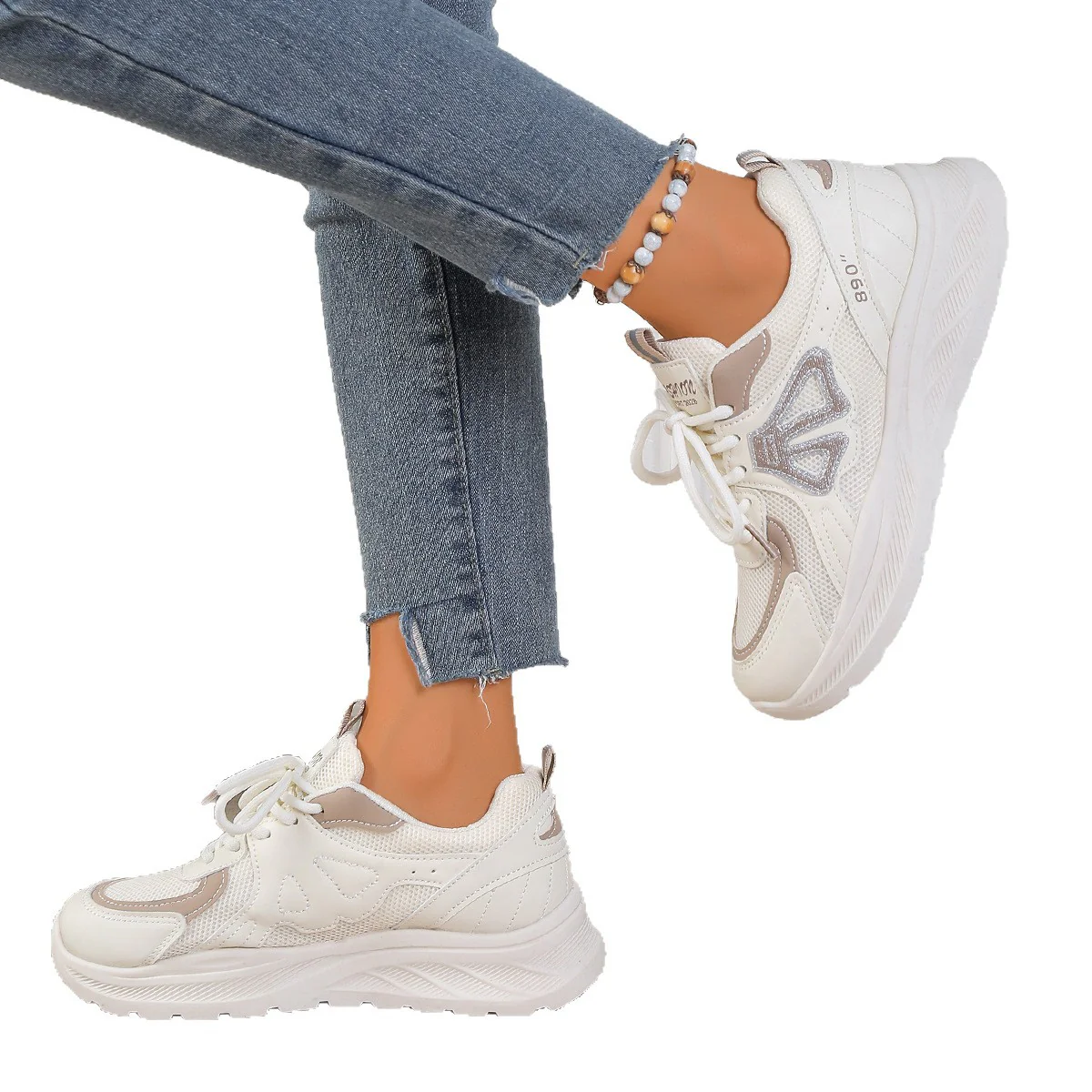 Damen Sportliche Sneakers mit atmungsaktiver Oberflächenstruktur und komfortabler Dämpfung Heidi Mode - Image 5