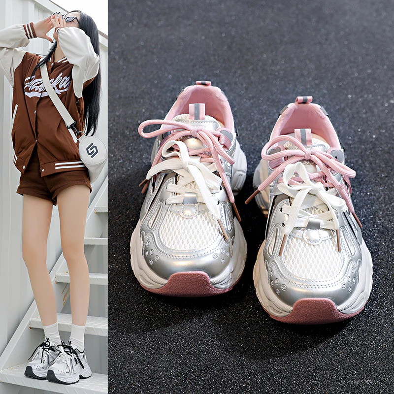 Damen Sportliche Sneakers mit atmungsaktiver Oberflächenstruktur und rutschfestem Sohlenprofil Heidi Mode - Image 2