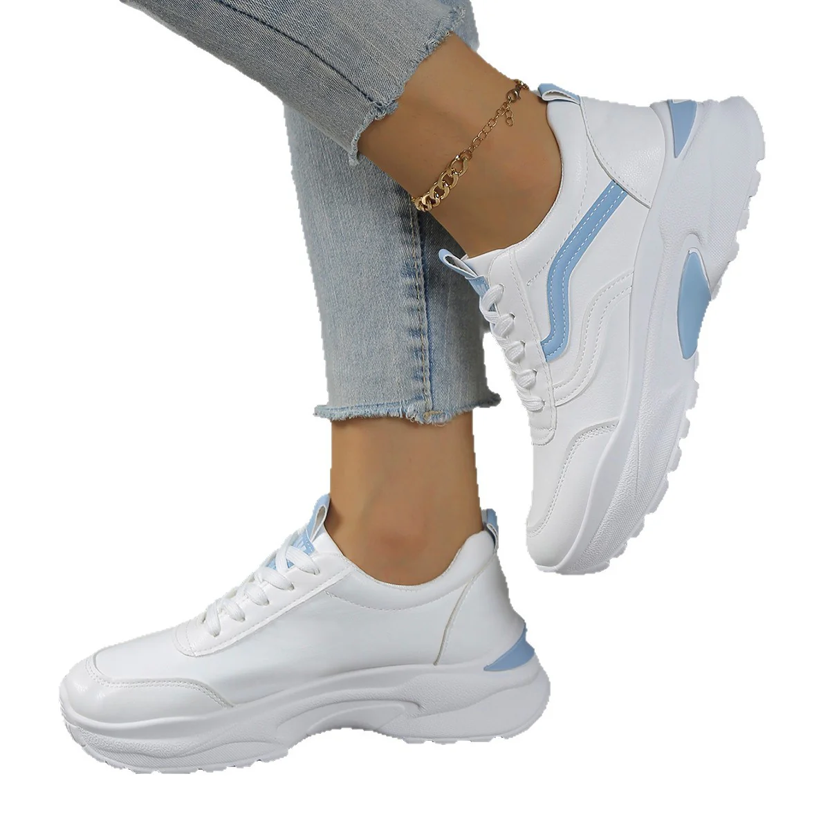 Damen Sportliche Sneakers mit atmungsaktiver Oberflächenstruktur und trendigem Dämpfungssystem Heidi Mode - Image 5