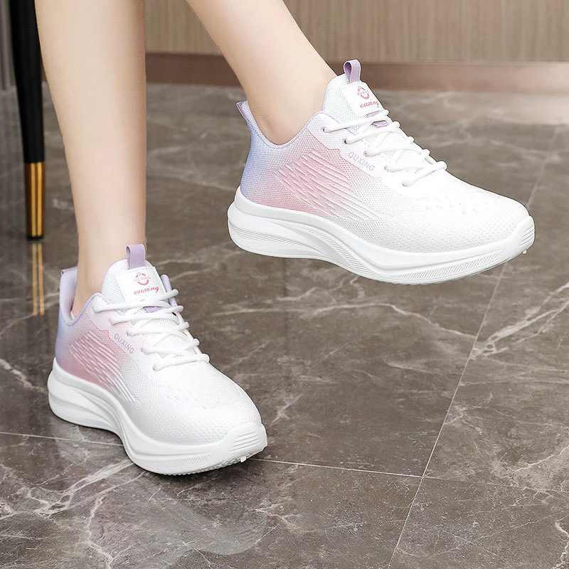 Damen Sportliche Sneakers mit atmungsaktiver Obermaterialstruktur und dämpfendem Laufprofil Heidi Mode - Image 4