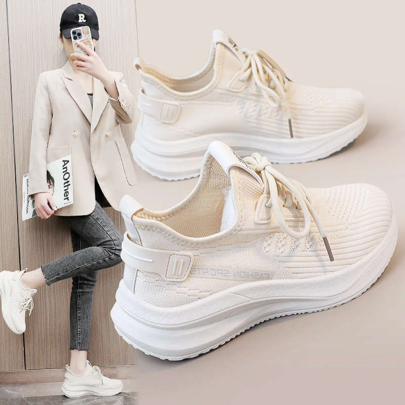 Damen Sportliche Sneakers mit atmungsaktiver Obermaterialstruktur und flexibel dämpfender Sohle Heidi Mode