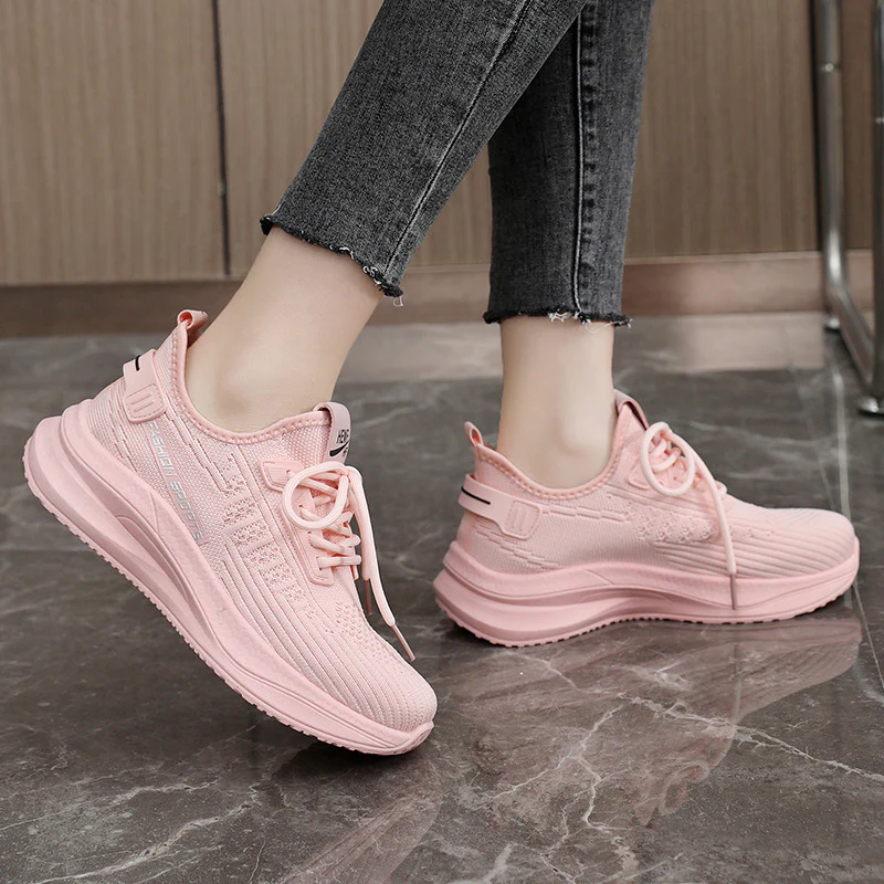 Damen Sportliche Sneakers mit atmungsaktiver Obermaterialstruktur und flexibel dämpfender Sohle Heidi Mode - Image 4