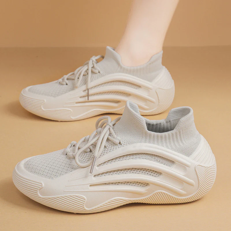 Damen Sportliche Sneakers mit atmungsaktiver Strick-Oberfläche und flexibler Sohle Heidi Mode - Image 2