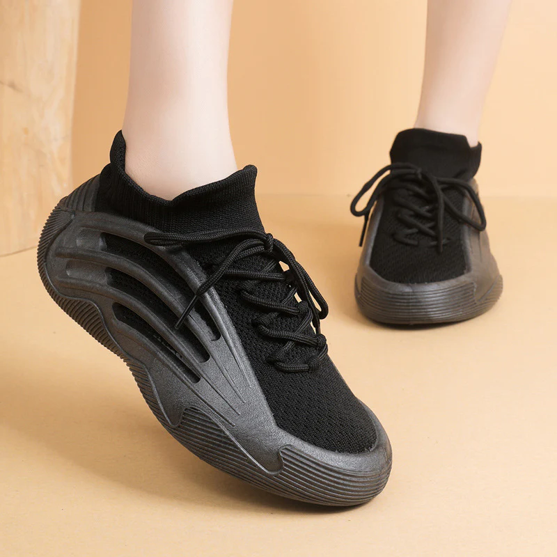 Damen Sportliche Sneakers mit atmungsaktiver Strick-Oberfläche und flexibler Sohle Heidi Mode - Image 3