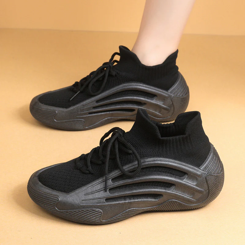 Damen Sportliche Sneakers mit atmungsaktiver Strick-Oberfläche und flexibler Sohle Heidi Mode - Image 6