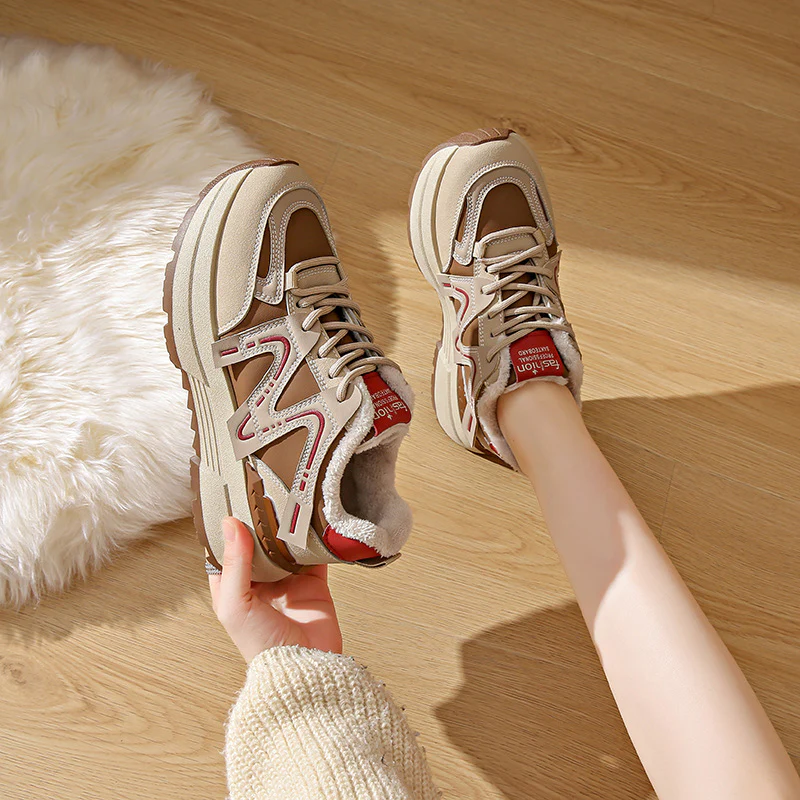 Damen Sportliche Sneakers mit bequemer Fleece-Innenausstattung Heidi Mode - Image 4