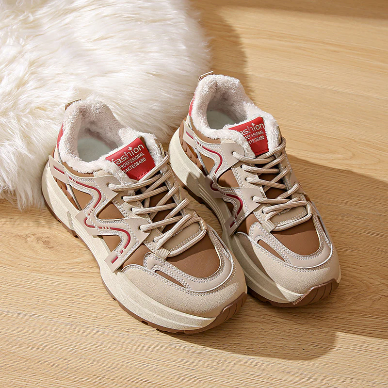 Damen Sportliche Sneakers mit bequemer Fleece-Innenausstattung Heidi Mode - Image 6