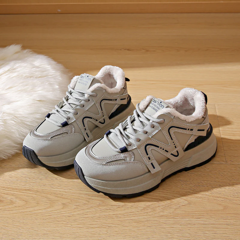 Damen Sportliche Sneakers mit bequemer Fleece-Innenausstattung Heidi Mode - Image 8