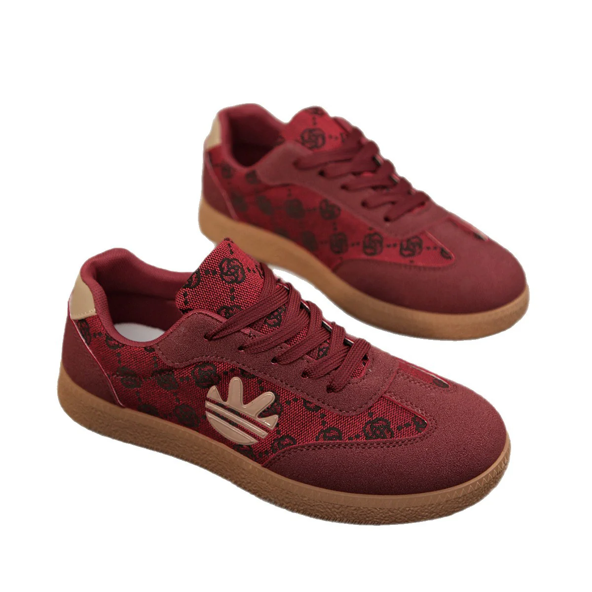 Damen Sportliche Sneakers mit bequemer samtiger Oberfläche und trendigem Grafikdesign Heidi Mode - Image 5
