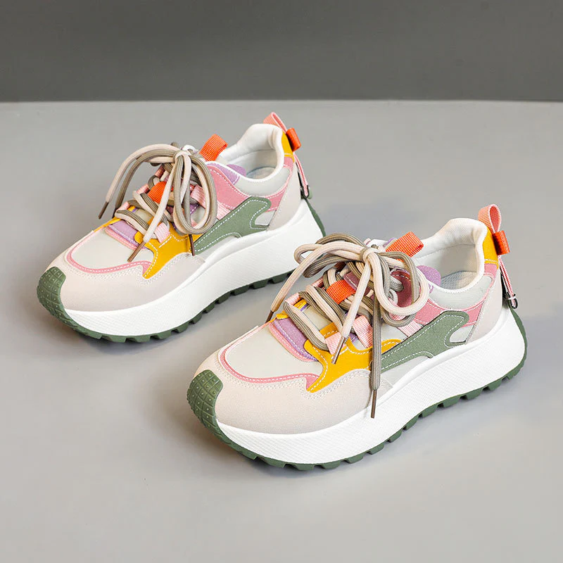 Damen Sportliche Sneakers mit buntem Design und rutschfester Sohle Heidi Mode - Image 3