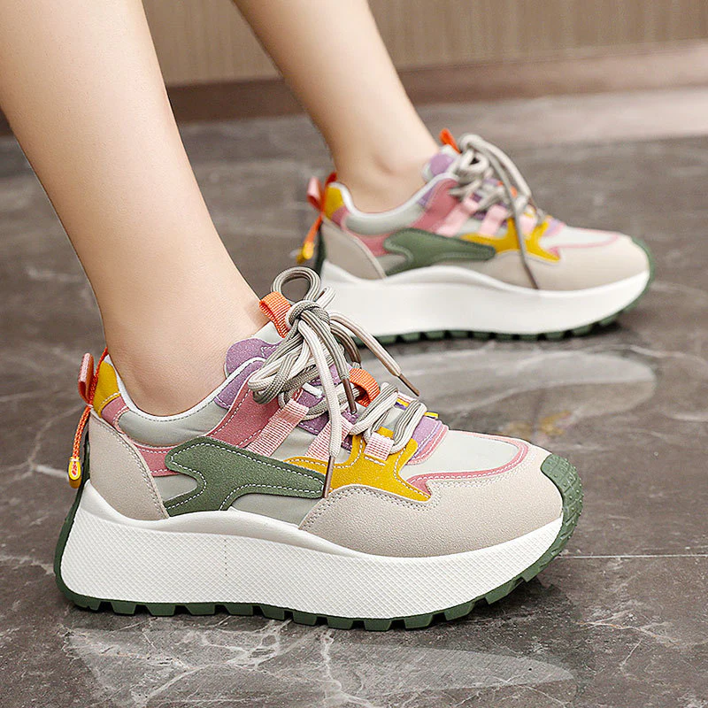 Damen Sportliche Sneakers mit buntem Design und rutschfester Sohle Heidi Mode - Image 4