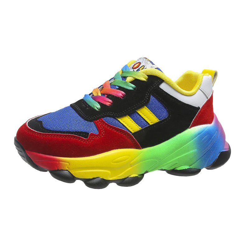 Damen Sportliche Sneakers mit buntem Farbverlauf und atmungsaktiver Mesh-Oberfläche Heidi Mode - Image 5