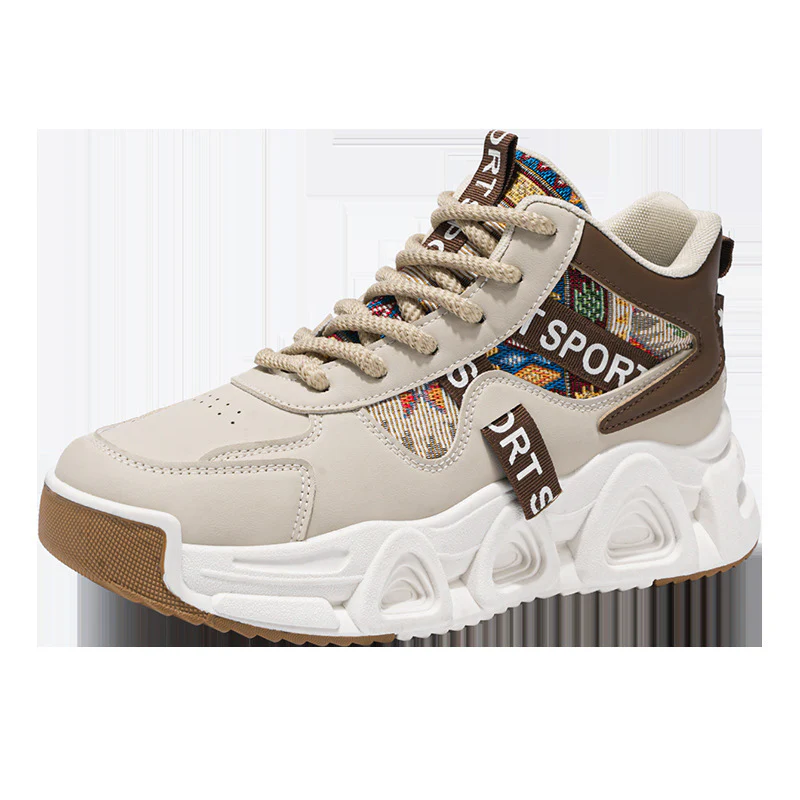 Damen Sportliche Sneakers mit buntem Mesh-Einsatz und dämpfender Sohle Heidi Mode - Image 6