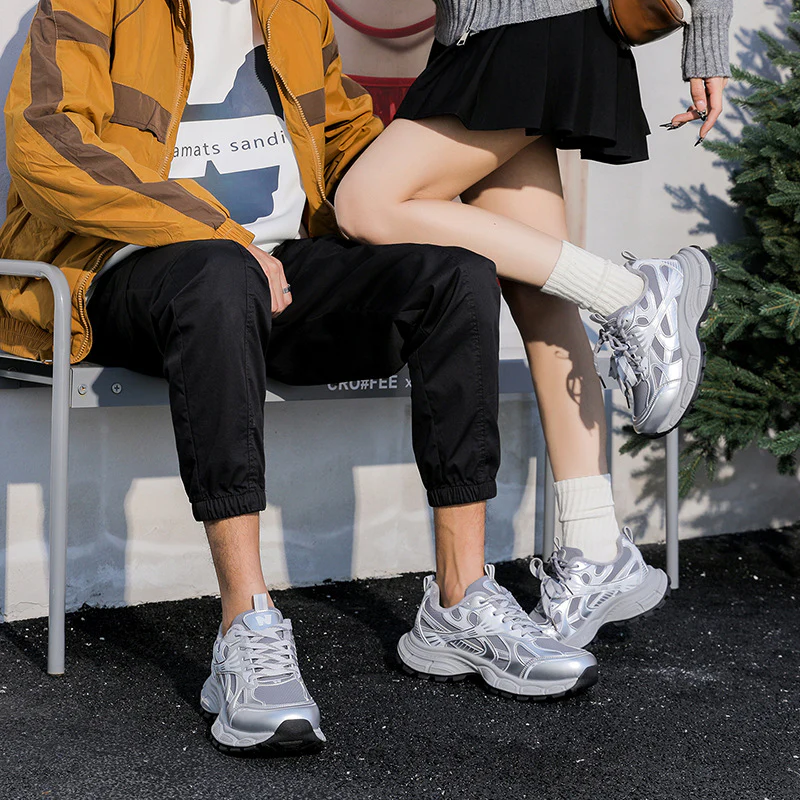 Damen Sportliche Sneakers mit dämpfendem Sohlenprofil und atmungsaktivem Mesh-Obermaterial Heidi Mode - Image 4