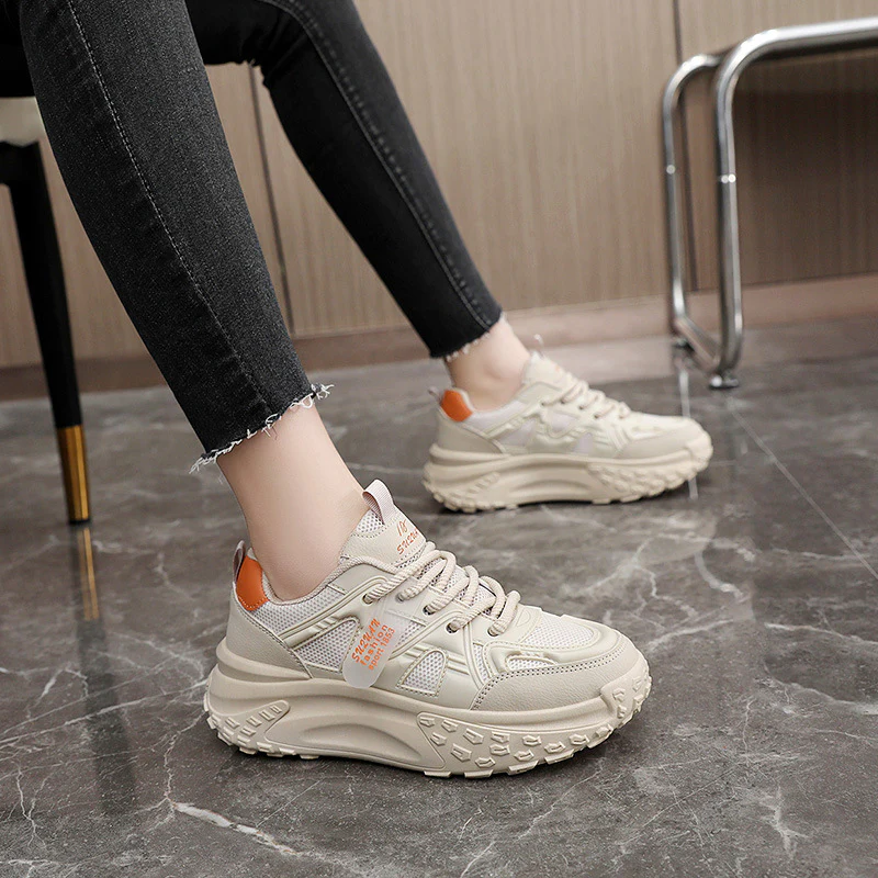 Damen sportliche Sneakers mit dämpfendem Sohlenprofil und atmungsaktiver Mesh-Oberfläche Heidi Mode - Image 4