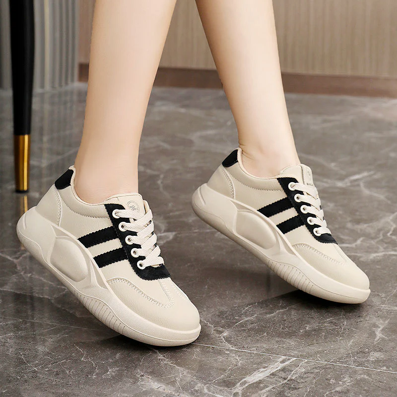 Damen sportliche Sneakers mit dämpfendem Sohlenprofil und atmungsaktiver Obermaterialstruktur Heidi Mode - Image 4
