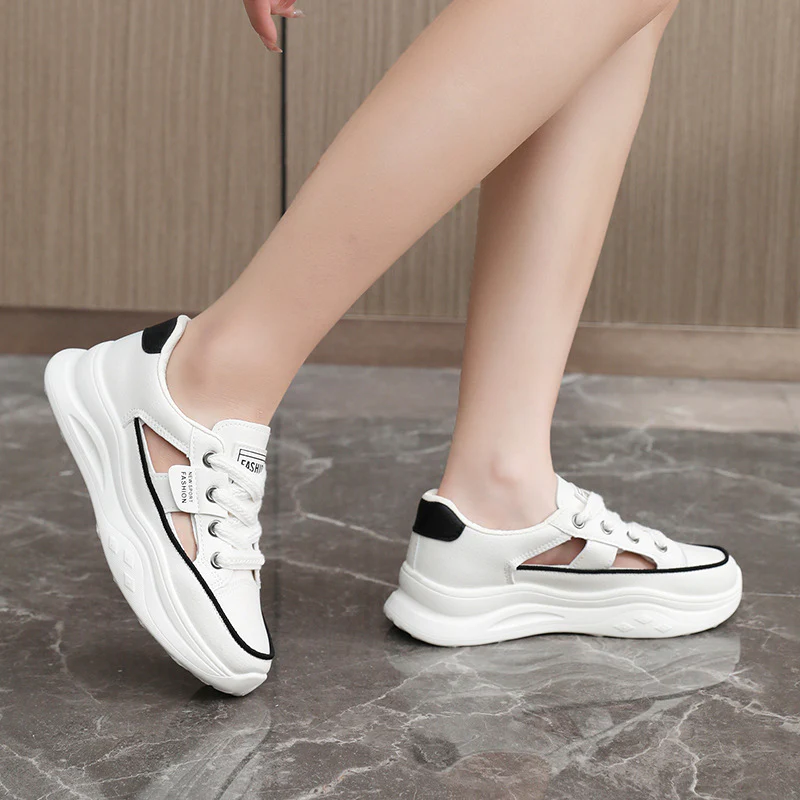 Damen Sportliche Sneakers mit dämpfendem Sohlenprofil und modischem Design Heidi Mode - Image 4