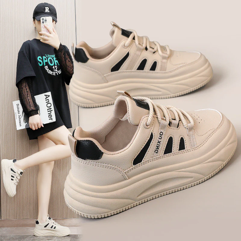Damen Sportliche Sneakers mit dämpfender Laufsohle und atmungsaktiver Obermaterialstruktur Heidi Mode