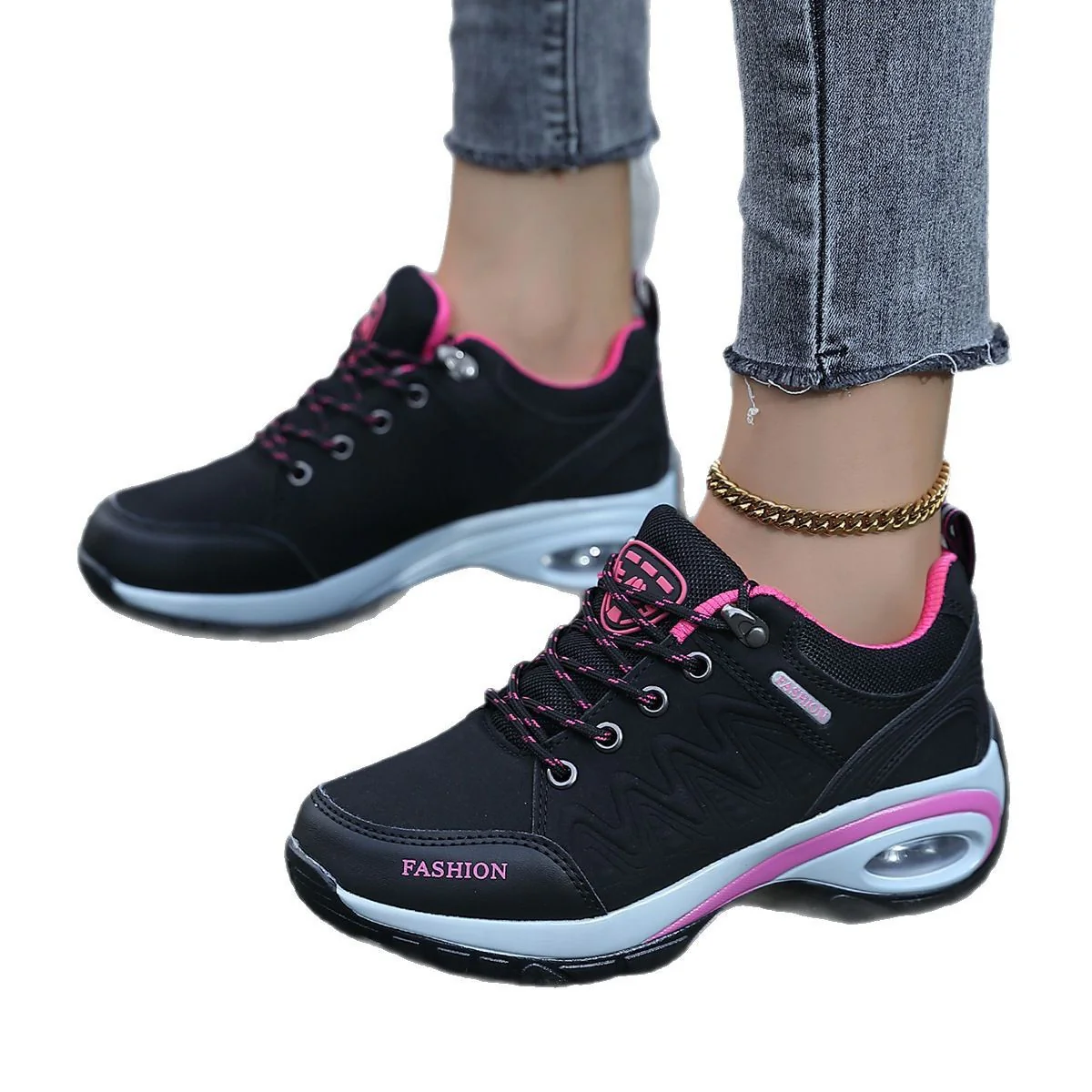 Damen Sportliche Sneakers mit dämpfender Luftpolsterung und flexibler Sohle Heidi Mode - Image 5
