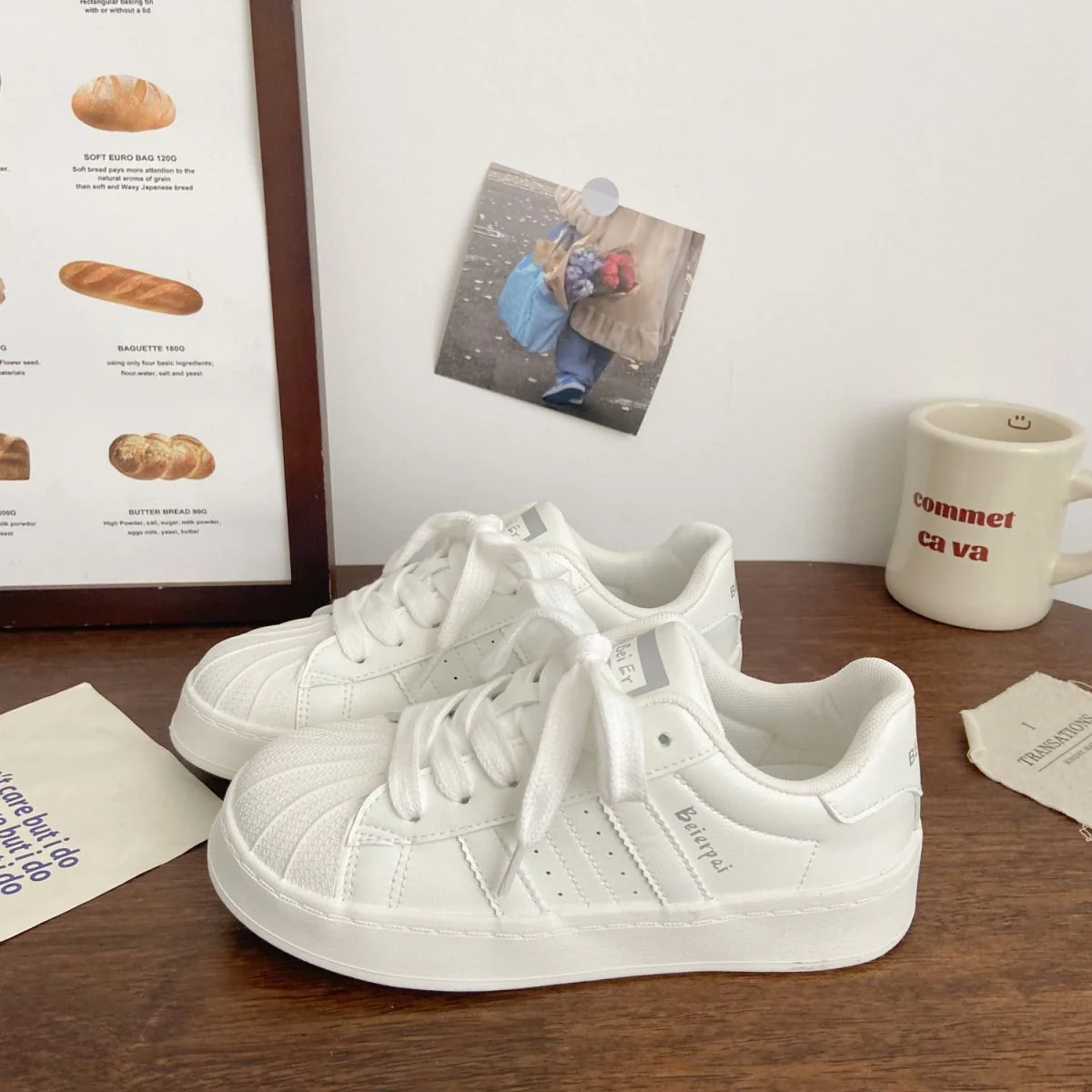 Damen Sportliche Sneakers mit dickem Sohlenprofil und atmungsaktiver Obermaterialstruktur Heidi Mode - Image 9