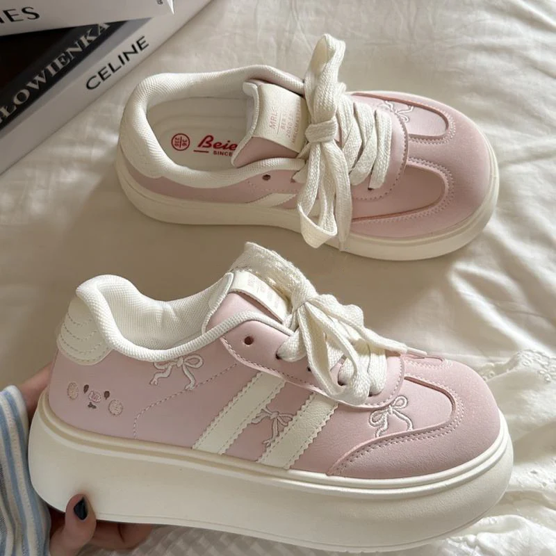 Damen Sportliche Sneakers mit dicker Sohle und trendigem Design Heidi Mode - Image 4