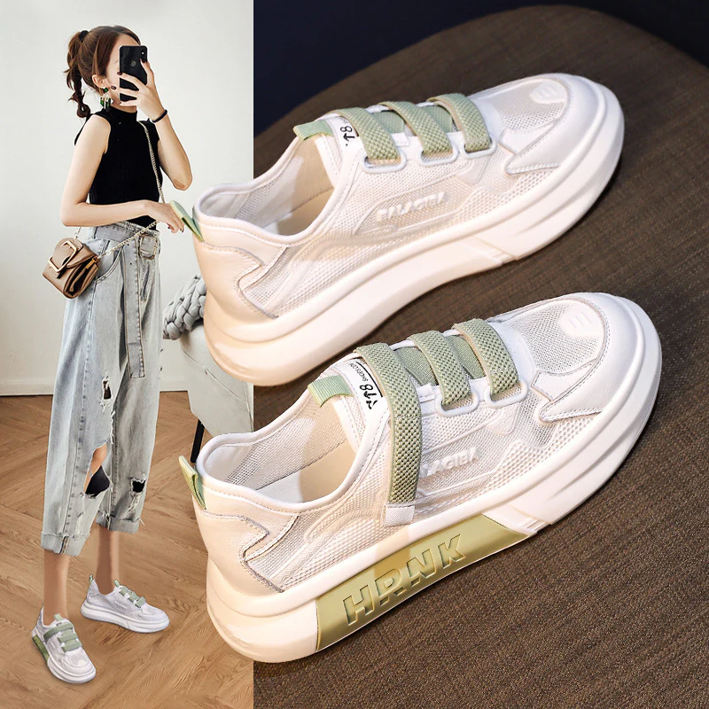 Damen Sportliche Sneakers mit elastischem Schnallenverschluss und atmungsaktiver Mesh-Oberfläche Heidi Mode - Image 2