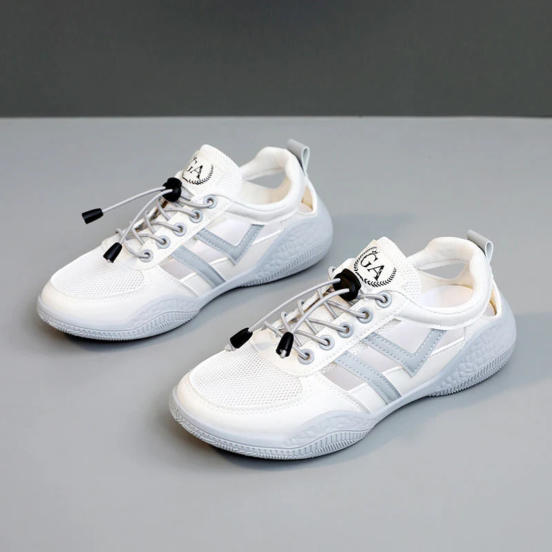 Damen Sportliche Sneakers mit elastischem Schnürsystem und atmungsaktiver Obermaterialstruktur Heidi Mode - Image 7
