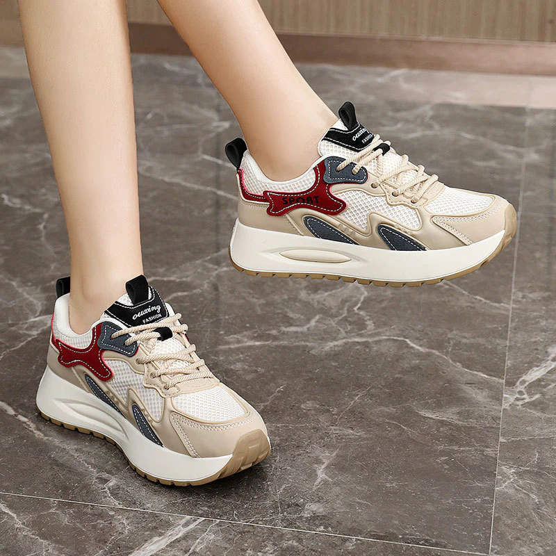 Damen Sportliche Sneakers mit ergonomischem Dämpfungssystem und atmungsaktiver Obermaterialstruktur Heidi Mode - Image 3