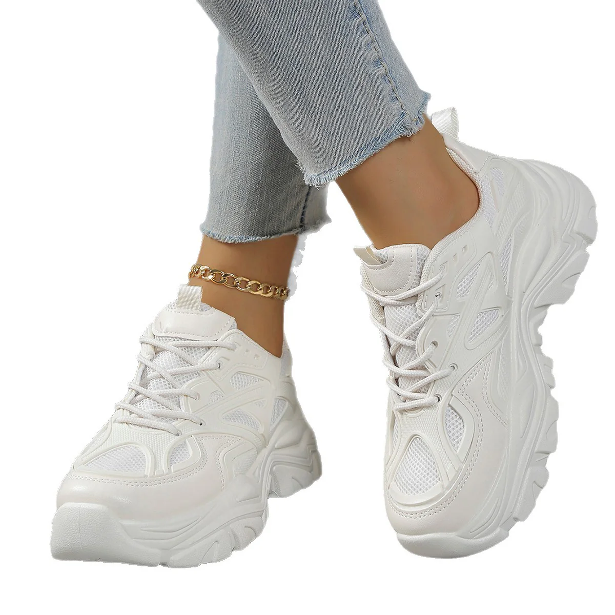 Damen Sportliche Sneakers mit ergonomischem Design und atmungsaktiver Oberflächenstruktur Heidi Mode - Image 5