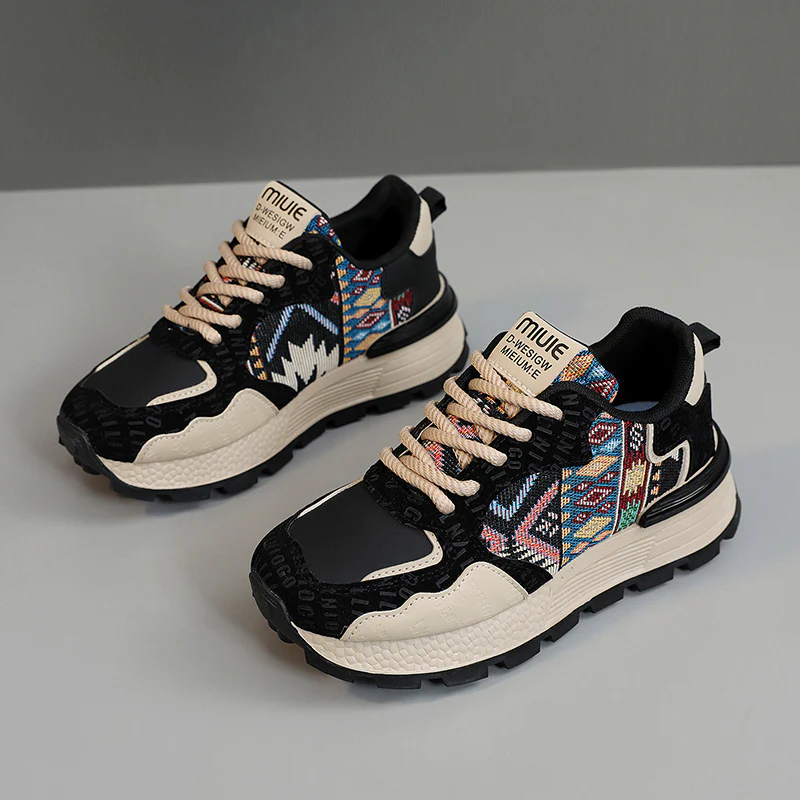 Damen Sportliche Sneakers mit farbenfrohem Ethno-Muster und rutschfester Sohle Heidi Mode - Image 6