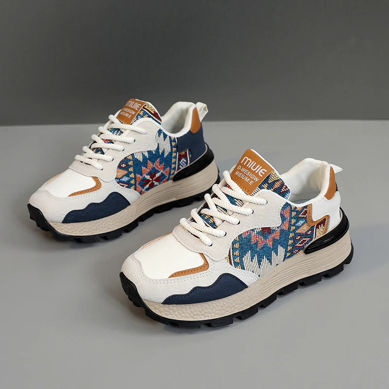 Damen Sportliche Sneakers mit farbenfrohem Ethno-Muster und rutschfester Sohle Heidi Mode - Image 7