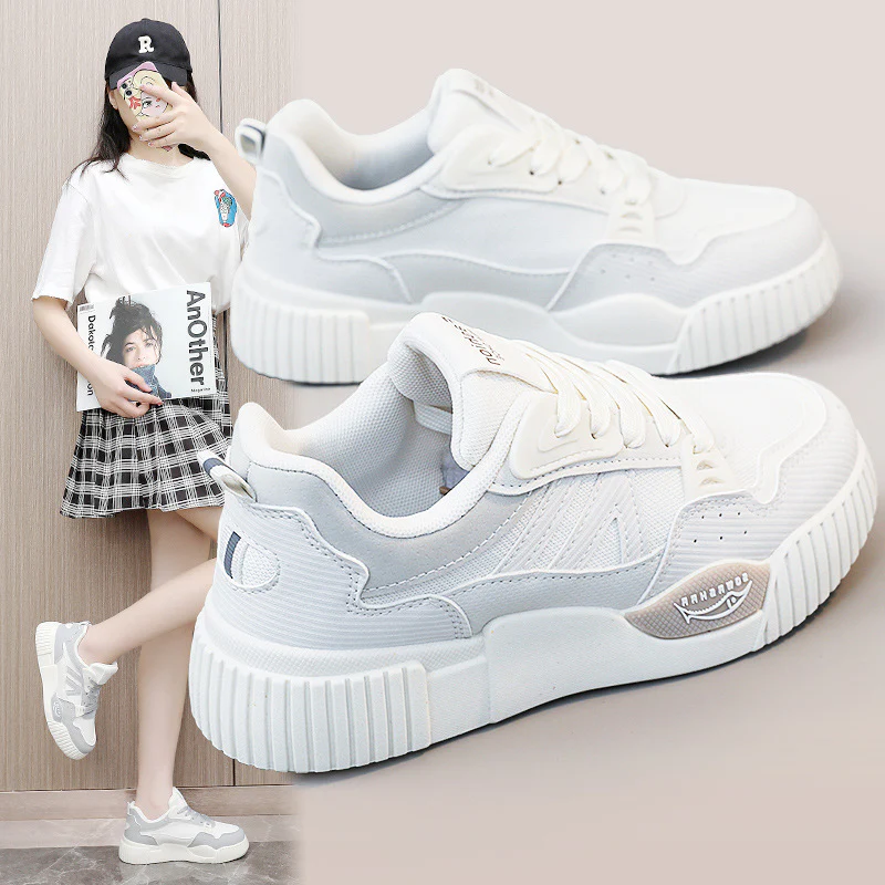Damen sportliche Sneakers mit futuristischem Design und bequemer Dämpfung Heidi Mode