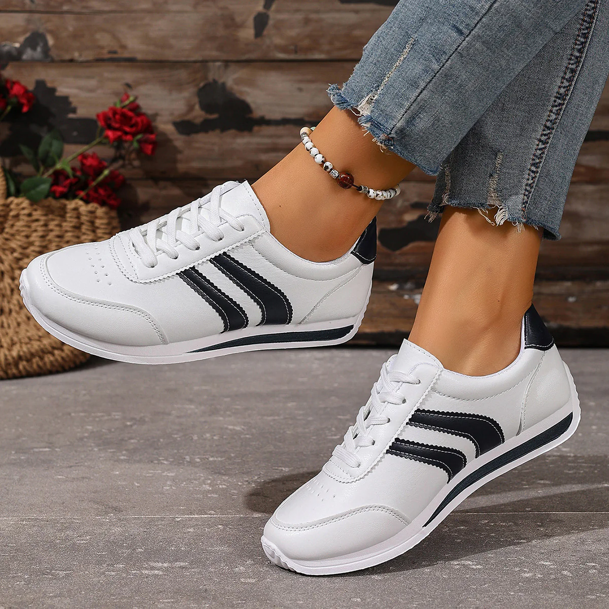 Damen Sportliche Sneakers mit gepolstertem Komfort und modernem Design Heidi Mode