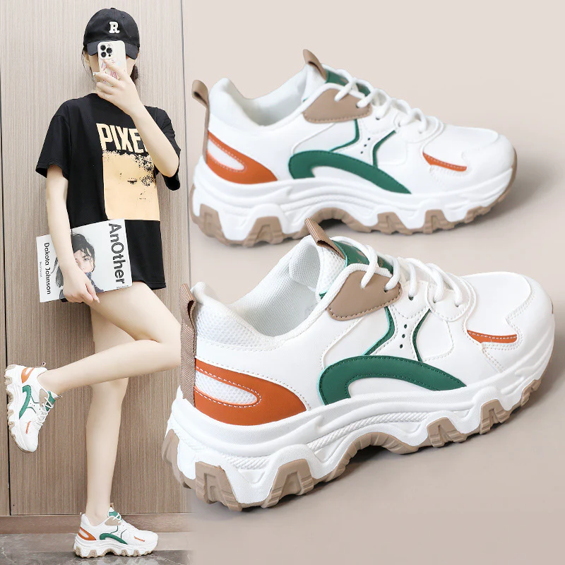 Damen Sportliche Sneakers mit gepolstertem Profil und stylischem Design Heidi Mode