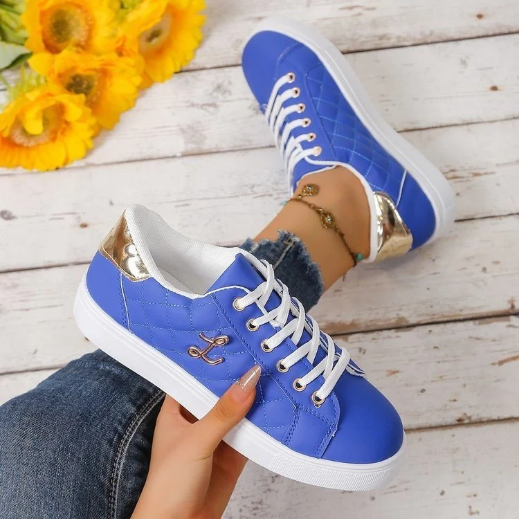 Damen Sportliche Sneakers mit gestepptem Obermaterial und glänzenden Akzenten Heidi Mode - Image 3